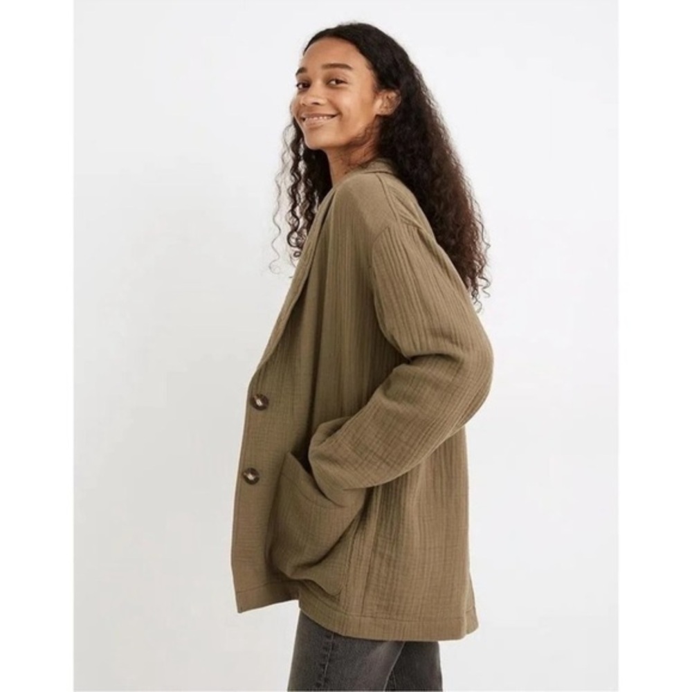 Madewell Lightspun Dorset Blazer army green
